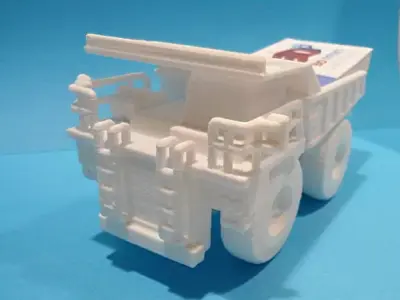 Dump truck business card holder 3D print model