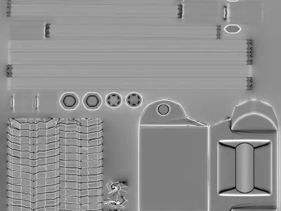 AWP Lowpoly sniper rifle with scope Low-poly 3D model