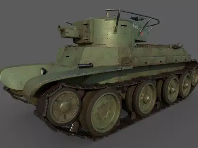 Soviet Tank BT-7A 3D model