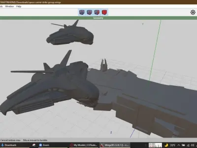 space aircraft carrier Free 3D model