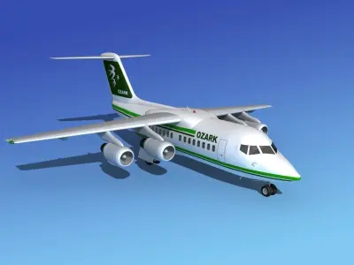 BAe 146-100 Ozark Airlines 3D model