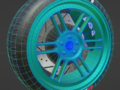 Enkei RPF1 Wheel Low-poly 3D model