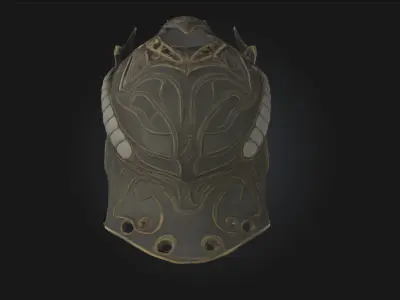 Ethereal Sentinel Helm  Mystical Headgear Model for Fantasy 3D model