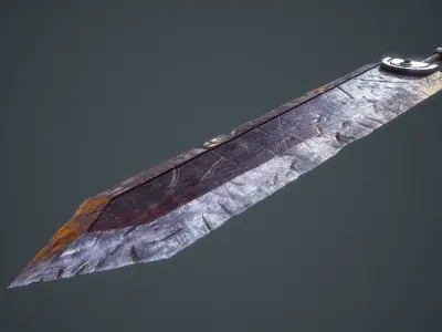 Dragon Slayer - Berserk - game ready - LP Free low-poly 3D model