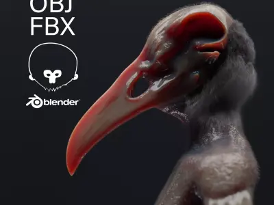 Opium Bird  Low-poly 3D model