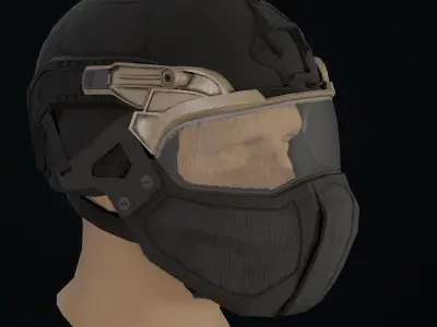 Light visor Low-poly 3D model