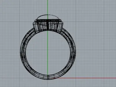 Anello sweep1 con castone e chiuso Free 3D model