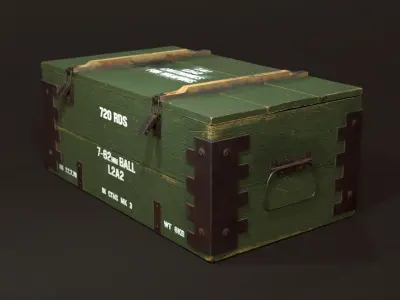 Army Crate Free 3D model