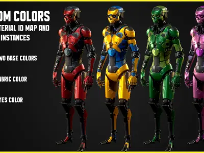 Sci-fi Robot Character 01 Low-poly 3D model