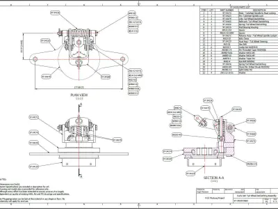 P-51D Mustang Tail Wheel De-clutching Assembly 3D print model