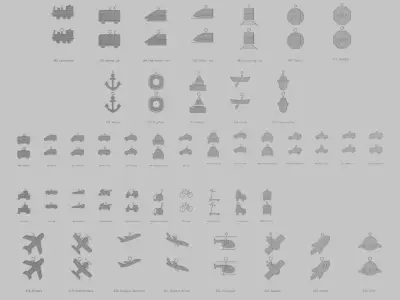 Vehicles Pendants Megapack Original Blend STL Collection 3D print model