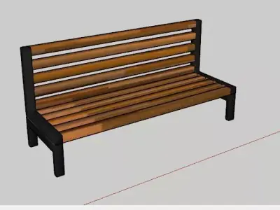 Basic Bench Free low-poly 3D model
