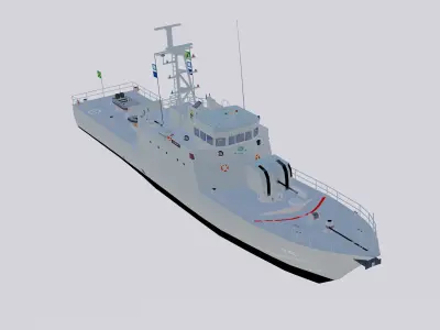NPa Gurupi - P 47 Low-poly 3D model