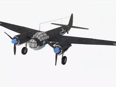 Dornier Do 17 Low-poly 3D model