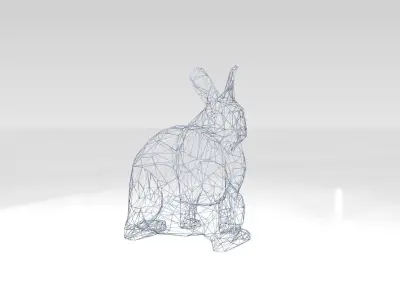 Rabbit Wireframe 3D model