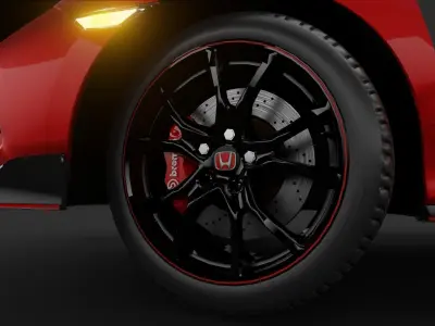 2018 Honda Civic Type R Free 3D model