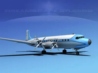 Douglas DC-7C Southeast Air Charter 3D model