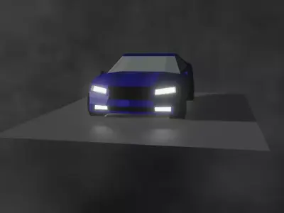 Racing car Low-poly 3D model