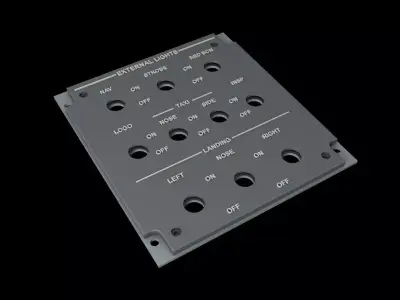 EMBRAER E1 OVERHEAD - EXTERNAL LIGHTS PANEL 3D print model