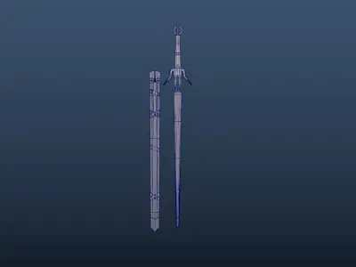 Zireael Witcher 3 Replica Low-poly 3D model