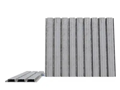 Corrugated galvanized sheets 7 Low-poly 3D model