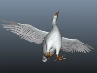 Modal Goose Low-poly 3D model