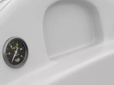 Racepak Dragster fiber dash Low-poly 3D model