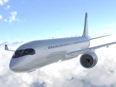 Airbus A220 -300 high detail model 3D model