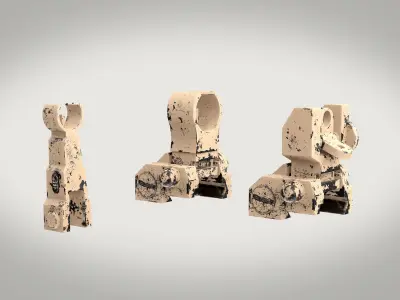 Iron Sights Two Texture sets Low-poly 3D model