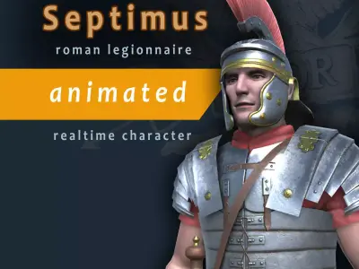 Septimus roman legionnaire Low-poly 3D model
