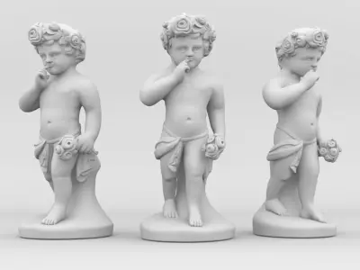 Child Sculpture 3D model 3D print model