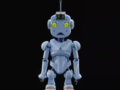 Rigged Robot Low-poly 3D model purchase