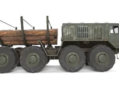 Maz 537 Timber Carrier 3D model