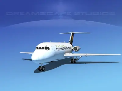 Douglas DC-9-20 National Airlines 3D model