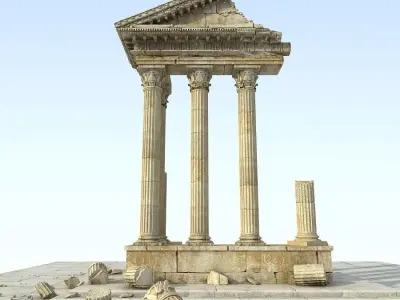 Ancient Greek Ruin Temple 3D model