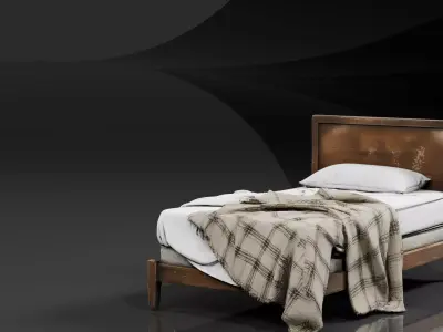 Single Bed Realistic  Free low-poly 3D model
