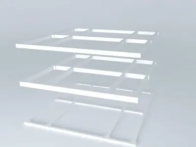 Industrial detail shelving unit Free 3D model