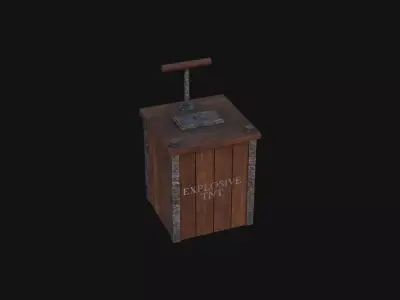 Dynamite Detonator Low-poly 3D model