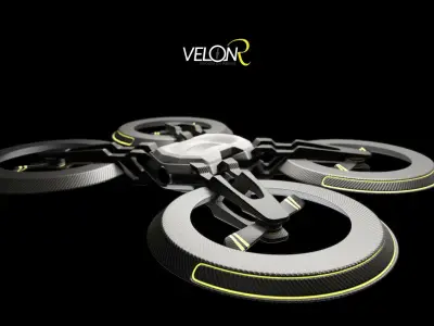 Racing Drone Low-poly 3D model