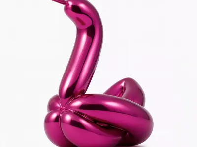 Glam Swan Balloon Decoration Props Second Life toy 3D print model