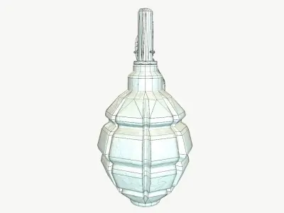 Grenade F1  Low-poly 3D model