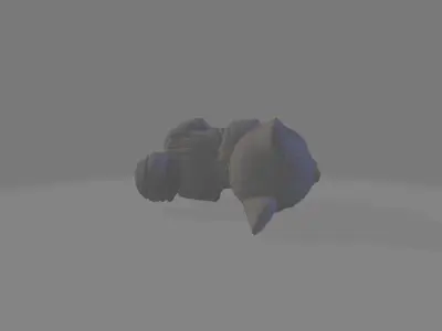 Fluffy Dog  Playful Companion 3D model