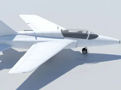 Folland Gnat Tr1 Trainer Low Poly Blank  Static Low-poly 3D model