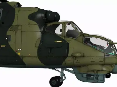 Mil Mi-24V Hind 3D model