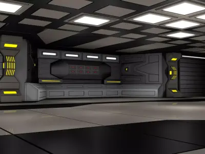 Sci Fi Room 3D model 85