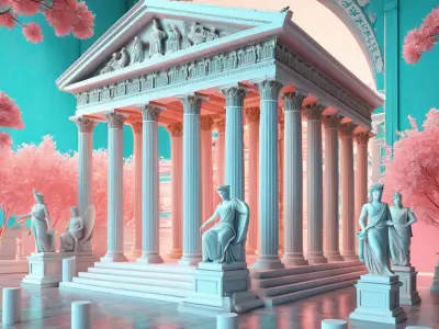 Eternal Vaporwave Temple 3D model