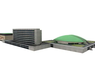 MPR DPR indonesian Building Low-poly 3D model