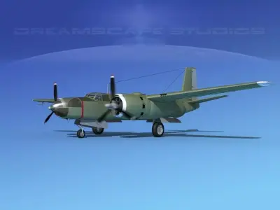 Douglas A-26C Invader V05 USAAF 3D model