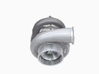 Garrett GTX4720R 88mm turbocharger Low-poly 3D model