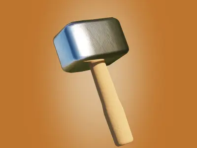 Clash of clans hammer Free low-poly 3D model